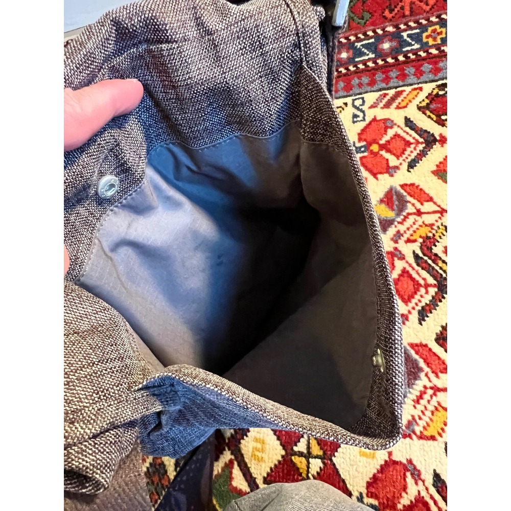 Keen Gray Textured Crossbody Messenger Bag Adjustable Patterned Strap Women - Picture 8 of 12